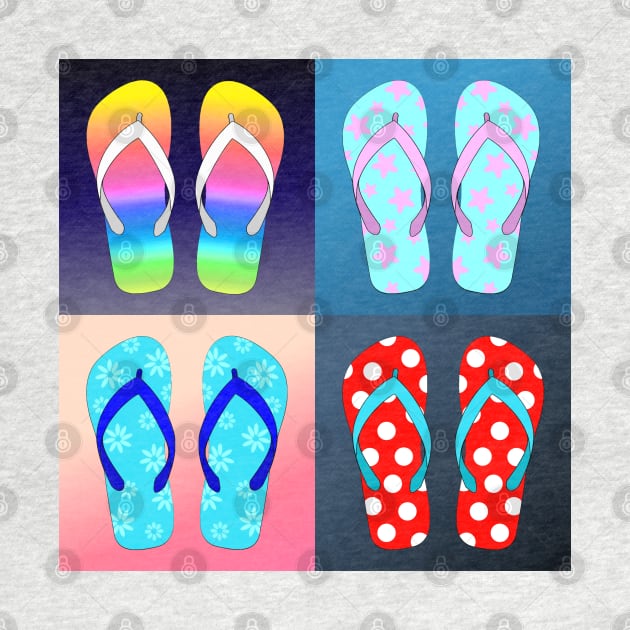 Flip Flop Pop Art by julieerindesigns